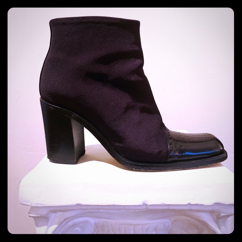Timeless Via Spiga Italian Canvas Ankle Boot